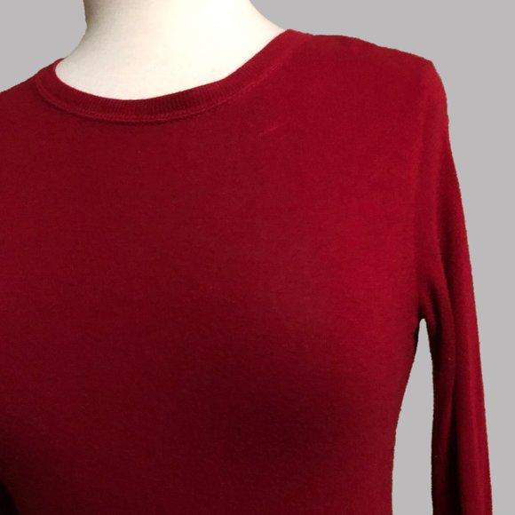 Red spun bamboo Long sleeve top - Picture 2 of 5